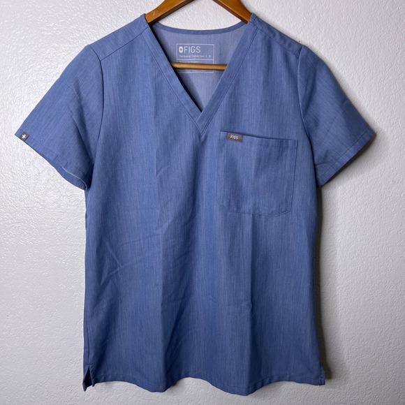 Figs Catarina Top Uman Jogger Pants Scrub Set Heathered Indigo WomensSmall - Picture 2 of 11